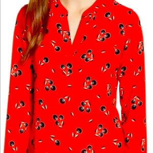 NWT Anne Klein Red Berry Blouse